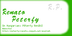 renato peterfy business card