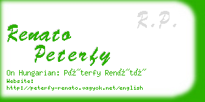 renato peterfy business card